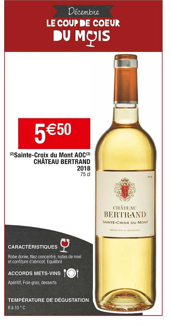 sainte-croix du mont aoc château bertrand 2018