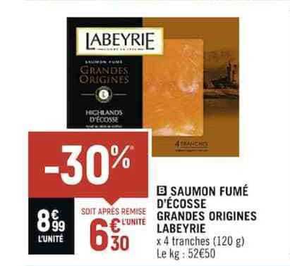 saumon fumé d'écosse grandes origines labeyrie