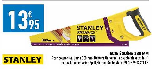 scie égoïne 380 mm stanley