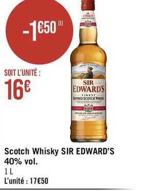 scotch whisky sir edward's 40% vol.