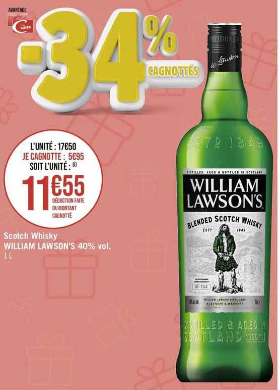 scotch whisky william lawson's 40% vol.