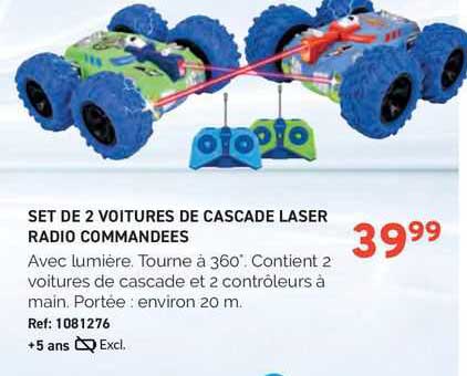 set de 2 voitures de cascade laser radiocommandées