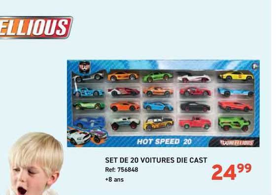 set de 20 voitures die cast