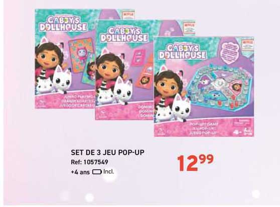 set de 3 jeu pop-up