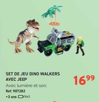 Set De Jeu Dino Walkers Avec Jeep