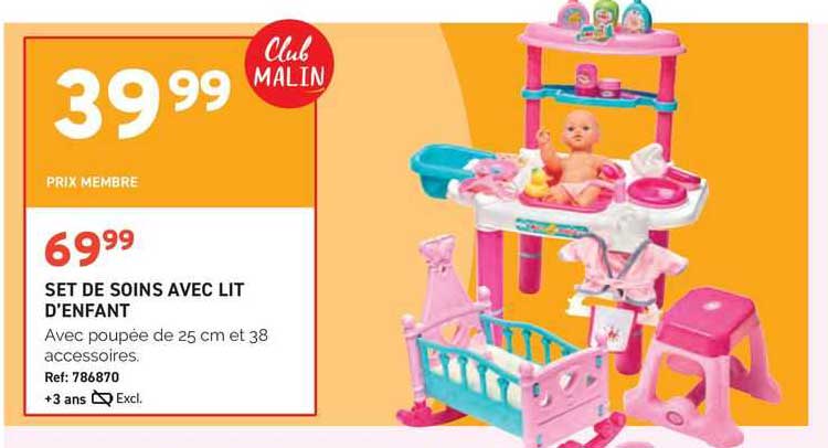 set de soins avec lit d'enfant