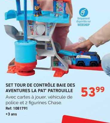 set tour de controle baie des aventures la pat' patrouille