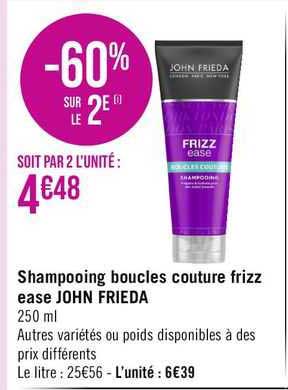 shampooing bouches couture frizz ease john frieda