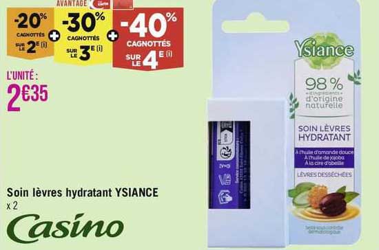 soin lèvres hydratant ysiance