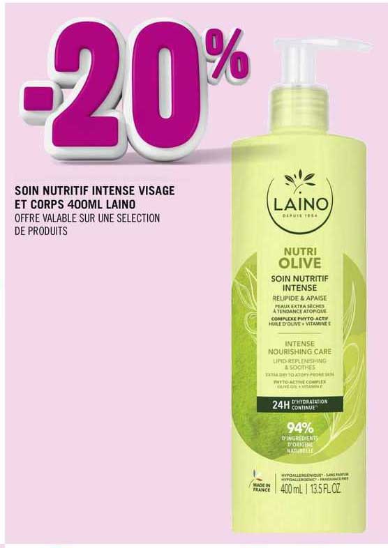 Soin Nutritif Intense Visage Et Corps 400ml Laino