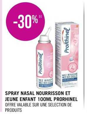 Spray Nasal Nourrisson Et Jeune Enfant 100 Ml Prorhinel