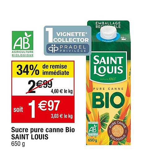 sucre pure canne bio saint louis
