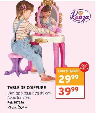 table de coiffure