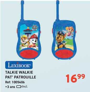 talkie walkie pat' patrouille lexibook