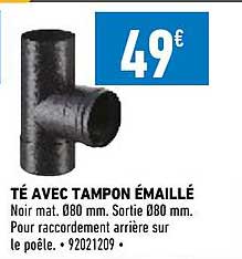 té avec tampon émaillé