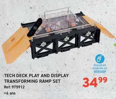 tech deck play and display transforming ramp set