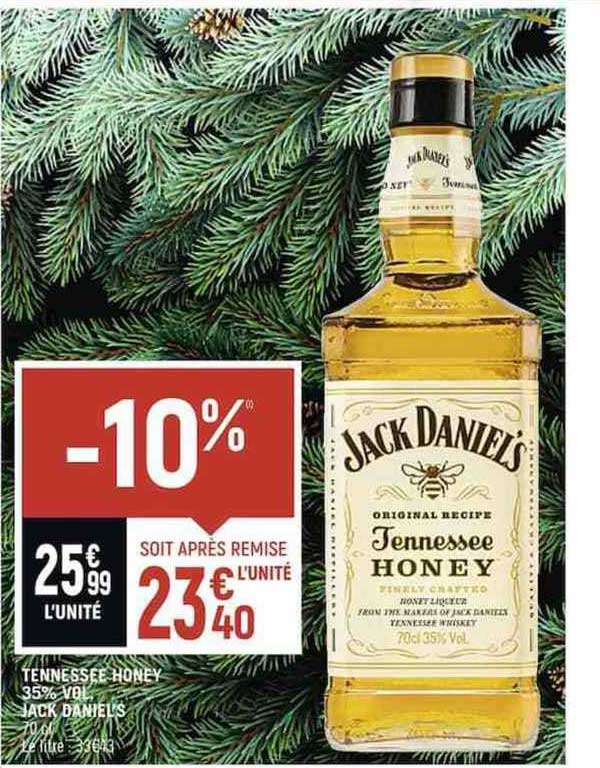 tennessee honey 35% vol. jack daniel's
