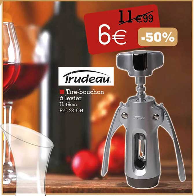 tire-bouchon à levier trudeau