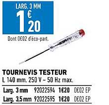 Tournevis Testeur