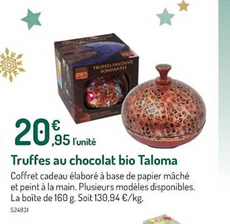 Truffes Au Chocolat Bio Taloma