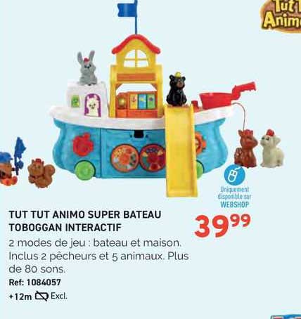 tut tut animo super bateau toboggan interactif