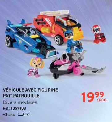 vehicule avec figurine pat' patrouille