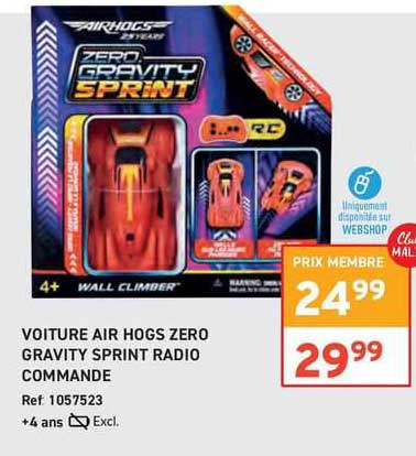 voiture air hogs zero gravity spring radiocommandé