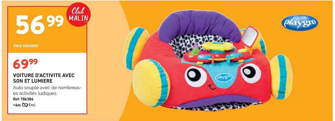 voiture d'activite avec son et lumiere