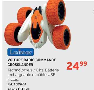 voiture radio commande crosslander lexibook