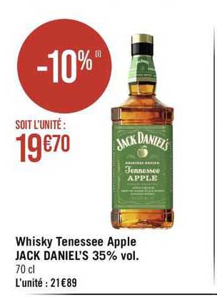 whisky tenessee apple jack daniel's 35% vol.