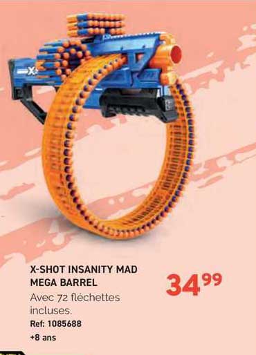 x-shot insanity mad mega barrel