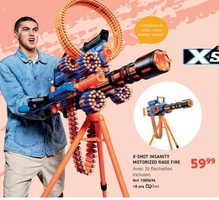 x-shot insanity motorized rage fire