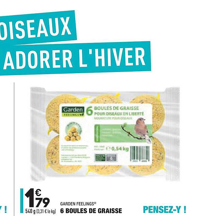 6 boules de graisse garden feelings