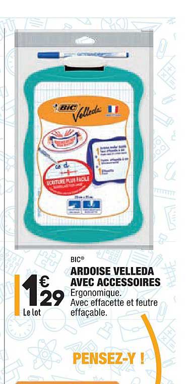 Ardoise Velleda Avec Accessoires Bic