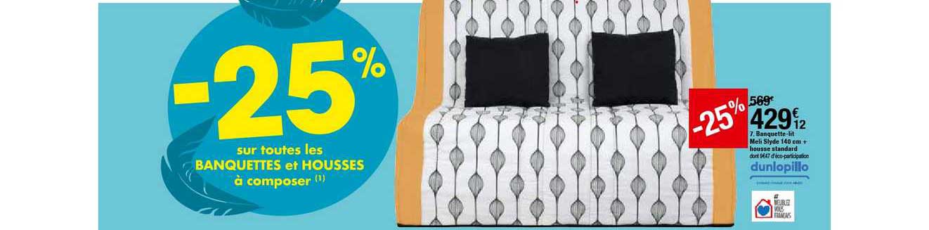 blanquette lit meli slyde 140 cm + housse standard