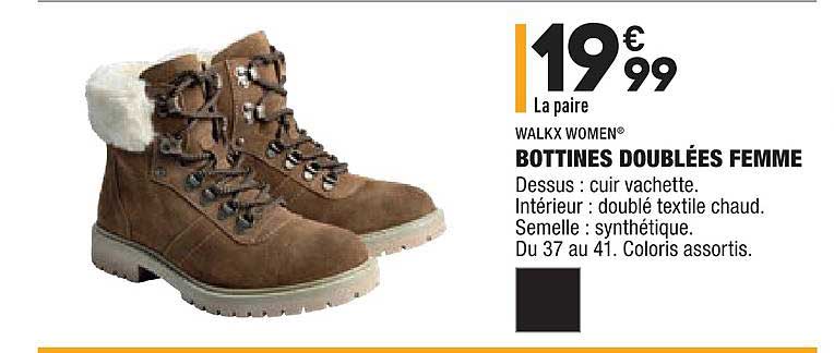 bottines doublées femme walkx women