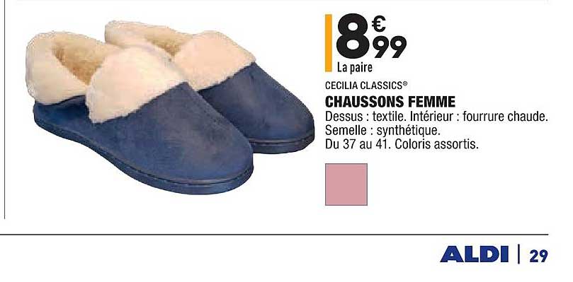chaussons femme cecilia classics
