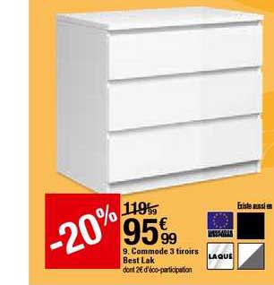 commode 3 tiroirs best lak