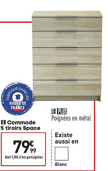 Commode 5 Tiroirs Space