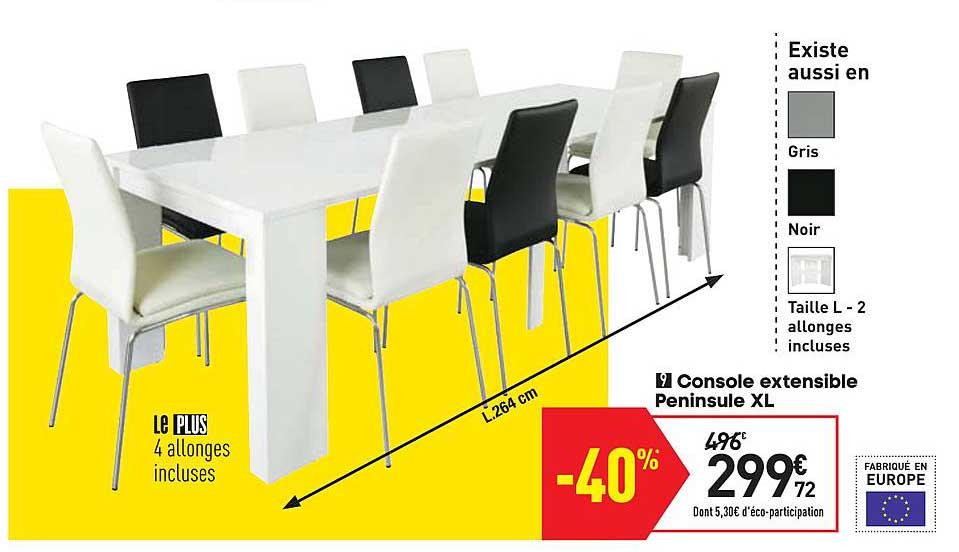 Console Extensible Peninsule Xl