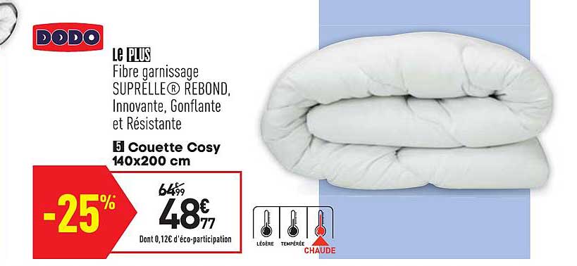 couette cosy 140x200 cm dodo