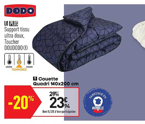 couette quadri 140x200 cm dodo