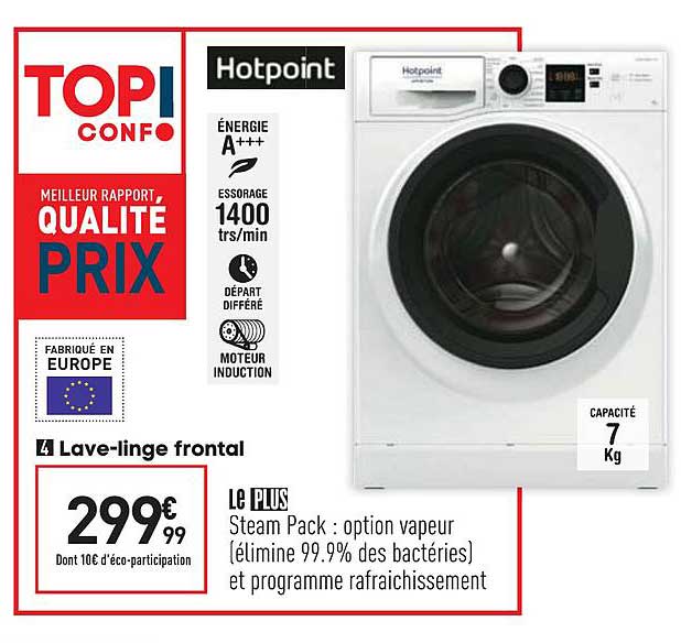lave linge frontal hotpoint
