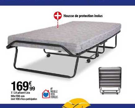 lit pliant léa 90x190 cm