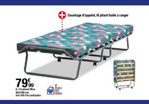 Lit Pliant Max 80x190 Cm