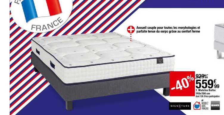 matelas baltic 140x190 cm