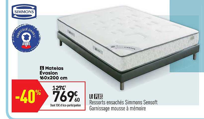 Matelas évasion 160x200 Cm