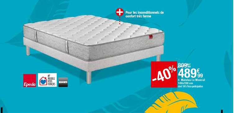 matelas le mineral 140x190 cm