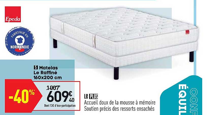 matelas le raffiné 160x200 cm