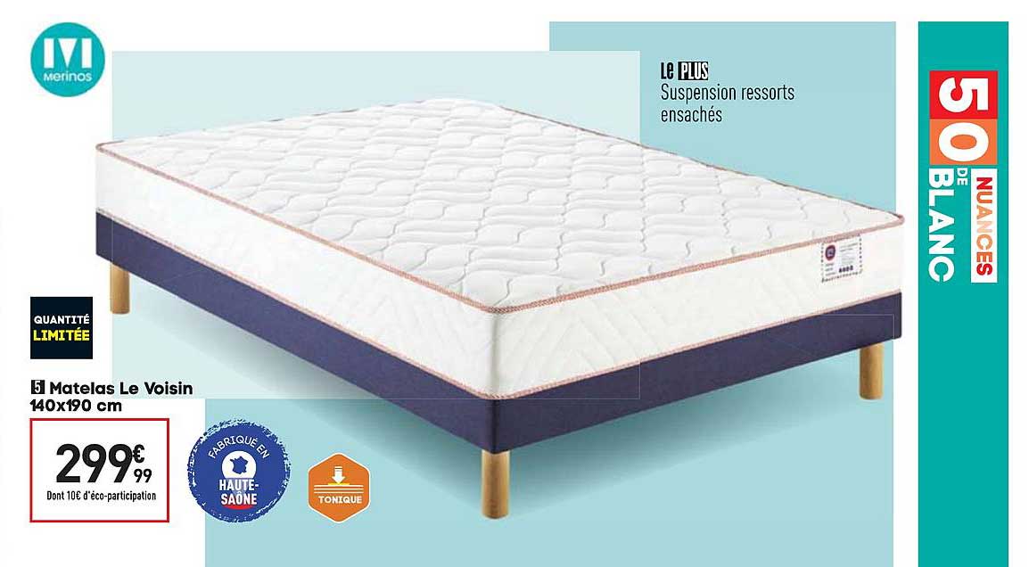 matelas le voisin 140x190 cm